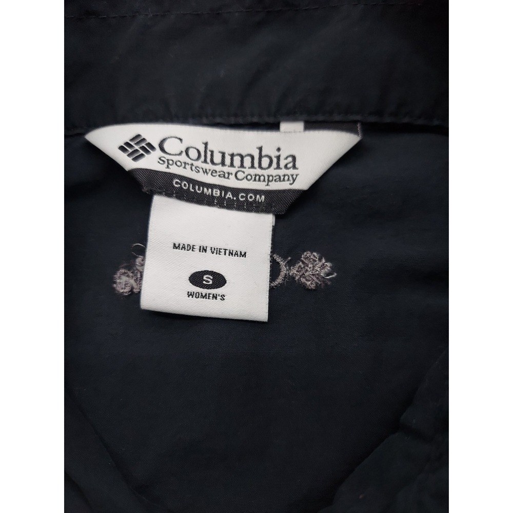 Columbia Omni Shade Vest Women Small Black Full Zip Sleeveless Drawstring Hiking - Picture 4 of 14